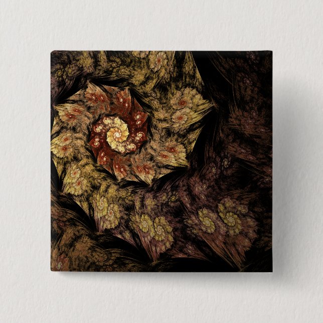 Gregorian Chant Fractal Pinback Button (Front)