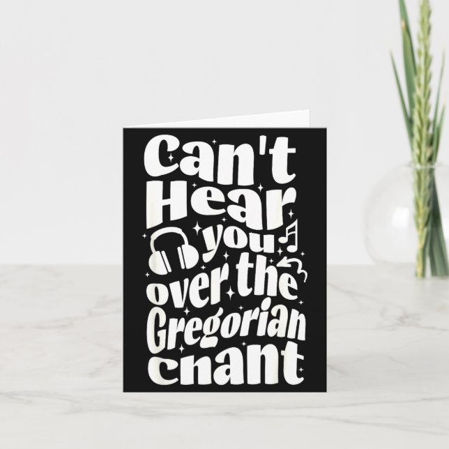 Gregorian Chant Funny Catholic Traditional Latin M Card (Front)