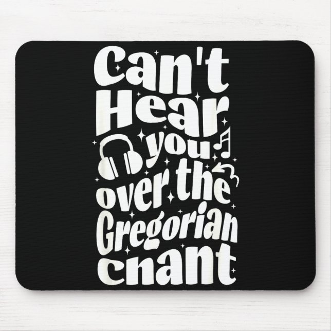 Gregorian Chant Funny Catholic Traditional Latin M Mouse Pad (Front)