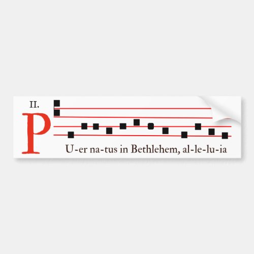 Gregorian Chant Latin Mass Trad Catholic Bumper Sticker
