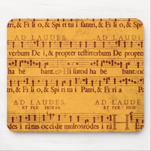 Gregorian chant music score mouse pad