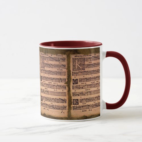 Gregorian Chant Music Sheet Drinking Mug