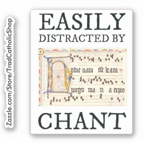 Gregorian Chant Sticker Catholic Classical Music