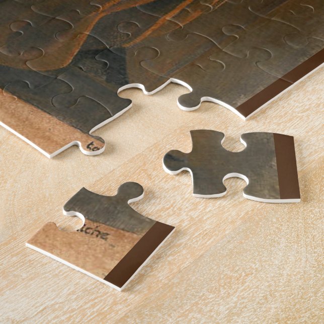 Gregorian Monk In Prayer Wearing Hooded Cassock Jigsaw Puzzle (Side)