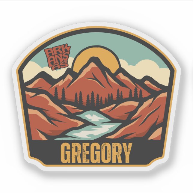 Gregory, Arkansas  Sticker (Front)
