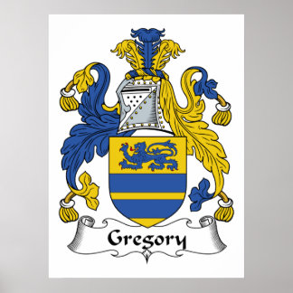 Gregory Family Crest Poster
