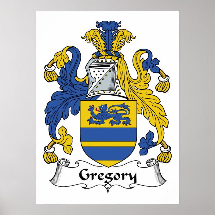Gregory Family Crest Poster | Zazzle