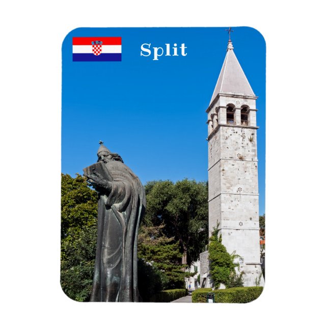 Gregory of Nin statue in Split - Dalmatia, Croatia Magnet (Vertical)