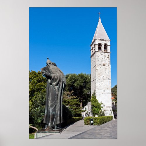 Gregory of Nin statue in Split _ Dalmatia Croatia Poster