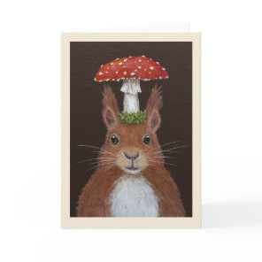 Gregory the European red squirrel card