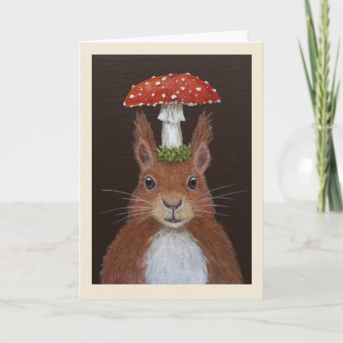 Gregory the European red squirrel card