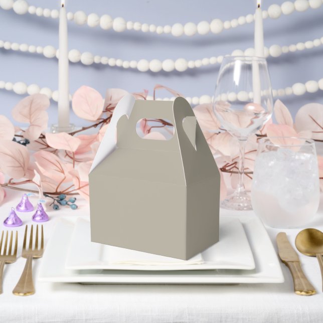 Greige Favor Boxes (Wedding)