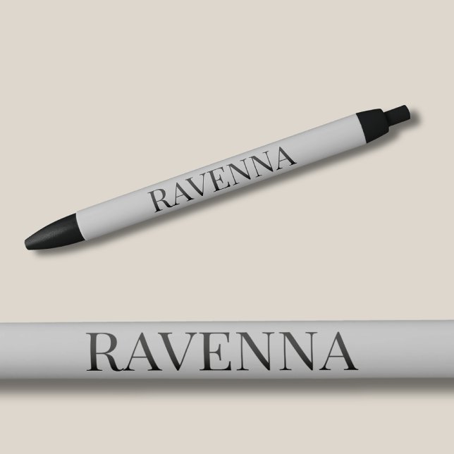 Greige Luxury Serif Personalized Custom Name Pen (Creator Uploaded)