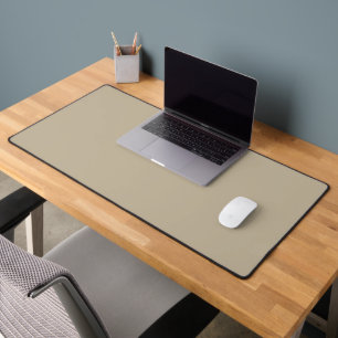 Greige Minimalist Desk Mat   Aesthetic Office