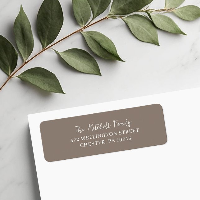 Greige Return Address Label (Creator Uploaded)