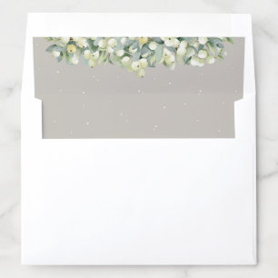 Greige Snowberry+Eucalyptus A7 (for 5 x 7" cards) Envelope Liner