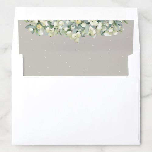 Greige SnowberryEucalyptus A7 for 5 x 7 cards Envelope Liner