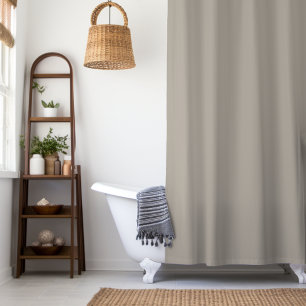 Greige Solid Color Customize It Shower Curtain