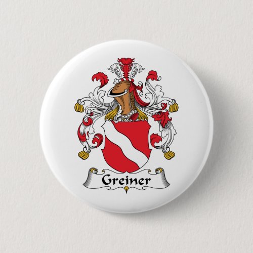 Greiner Family Crest Pinback Button