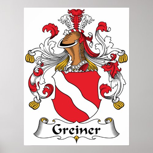 Greiner Family Crest Poster