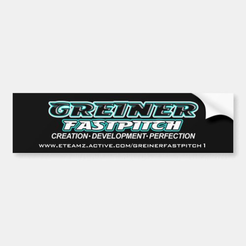 GREINER FASTPITCH bumper sticker