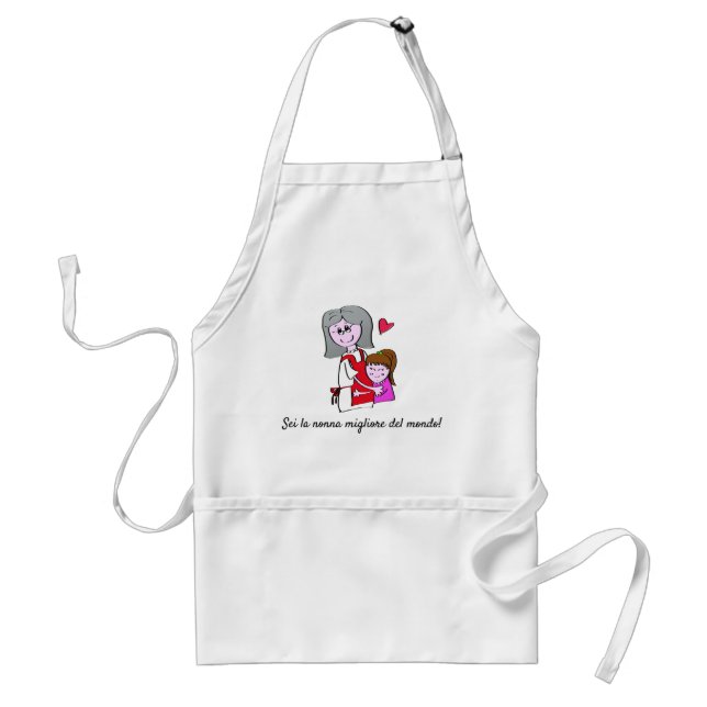 Grembiule from the cucina Nonna migliore del mondo Adult Apron (Front)