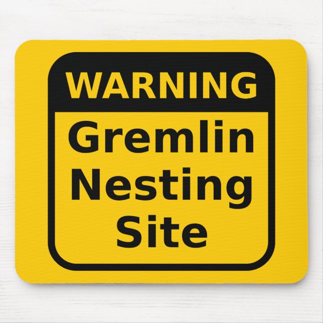 Gremlin Warning Mousepad (Front)