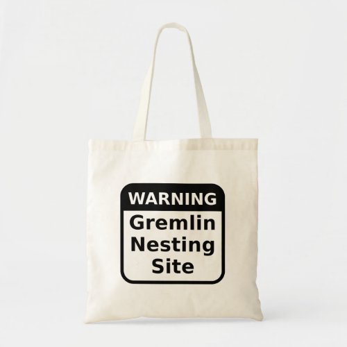 Gremlin Warning Tote Bag