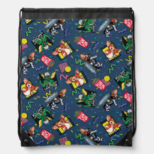 Gremlins™ 80's Retrowave Pattern Drawstring Bag