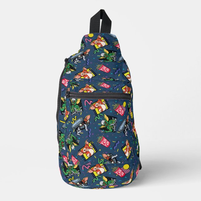 Gremlins™ 80's Retrowave Pattern Sling Bag (Front)