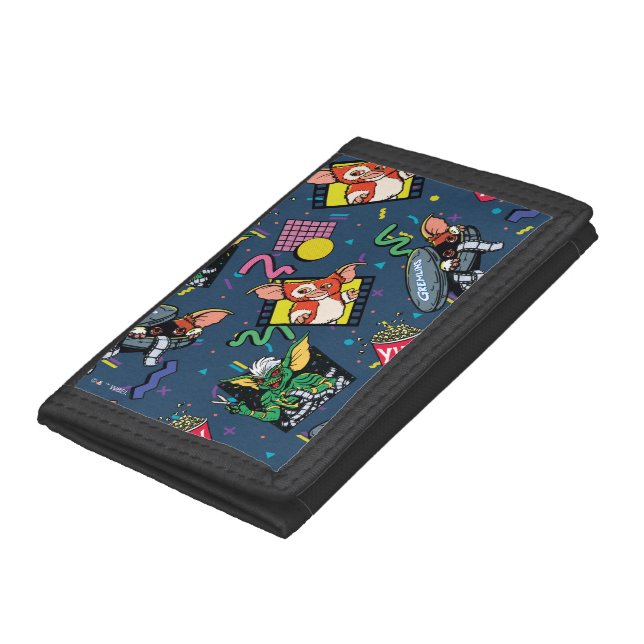 Gremlins™ 80's Retrowave Pattern Trifold Wallet (Bottom)
