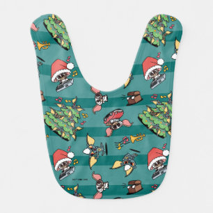 Gremlins Cute Comic Christmas Pattern Baby Bib