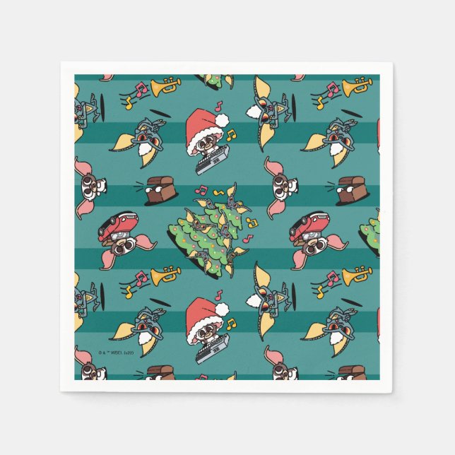 Gremlins | Cute Comic Christmas Pattern Napkins (Front)