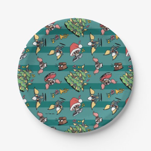 Gremlins  Cute Comic Christmas Pattern Paper Plates