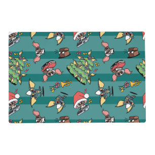 Gremlins Cute Comic Christmas Pattern Placemat