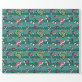 Gremlins | Cute Comic Christmas Pattern Wrapping Paper (Flat)