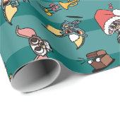 Gremlins | Cute Comic Christmas Pattern Wrapping Paper (Roll Corner)