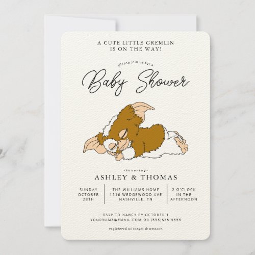 Gremlins | Gizmo Baby Shower Invitation