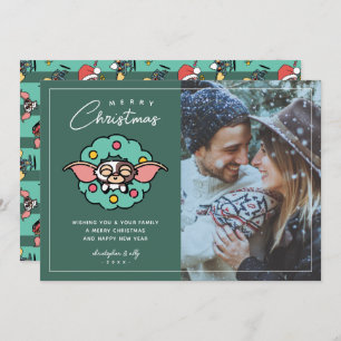Gremlins Gizmo Merry Christmas Holiday Photo Invitation