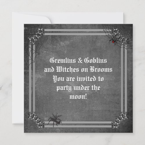 Gremlins  Goblins Spooky Halloween Invitation