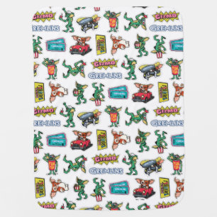 Gremlins™ Sticker Fun Pattern Baby Blanket