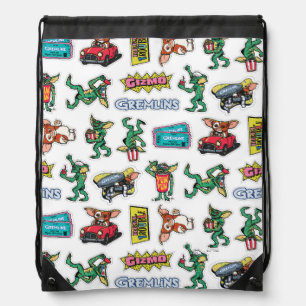 Gremlins™ Sticker Fun Pattern Drawstring Bag