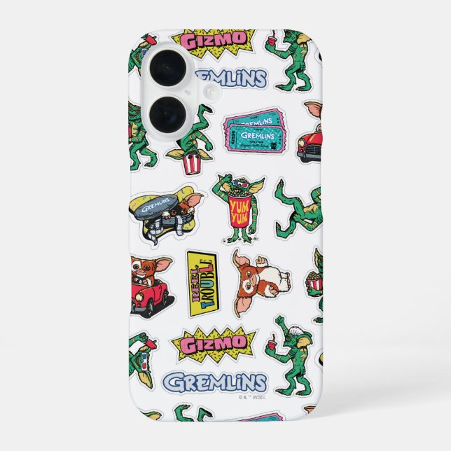 Gremlins™ Sticker Fun Pattern Iphone Case (Back)