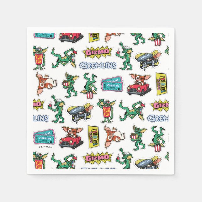 Gremlins™ Sticker Fun Pattern Napkins (Front)