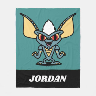 Gremlins | Stripe Cute Comic | Add Your Name Fleece Blanket