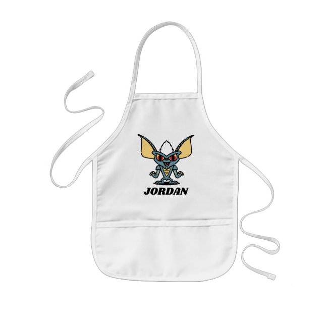 Gremlins | Stripe Cute Comic | Add Your Name Kids' Apron (Front)