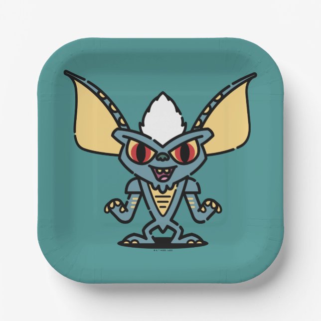 Gremlins | Stripe Cute Comic Character Paper Plates (Front)