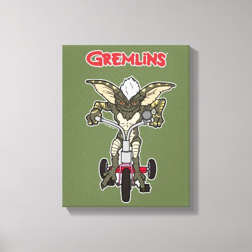 Gremlins  Stripe Riding Tricycle Canvas Print