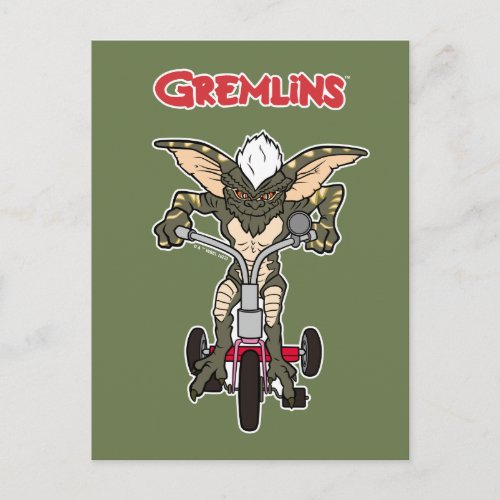 Gremlins  Stripe Riding Tricycle Postcard