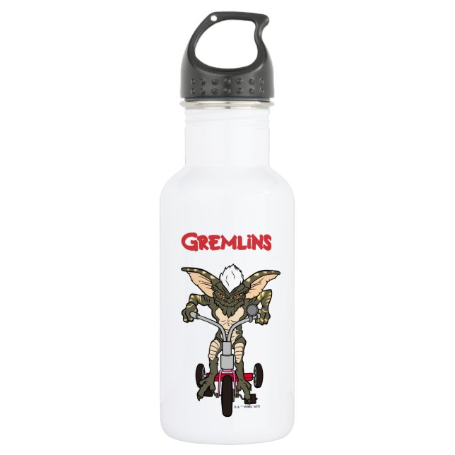 Gremlins | Stripe Riding Tricycle Stainless Steel Water Bottle (Front)